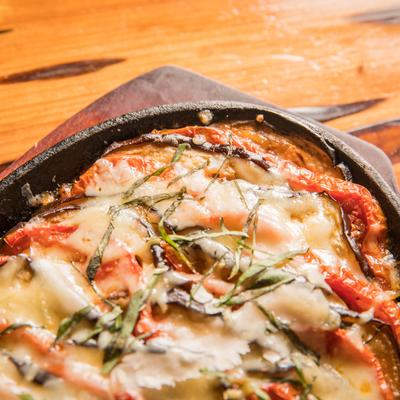 Eggplant Parmesan, top view