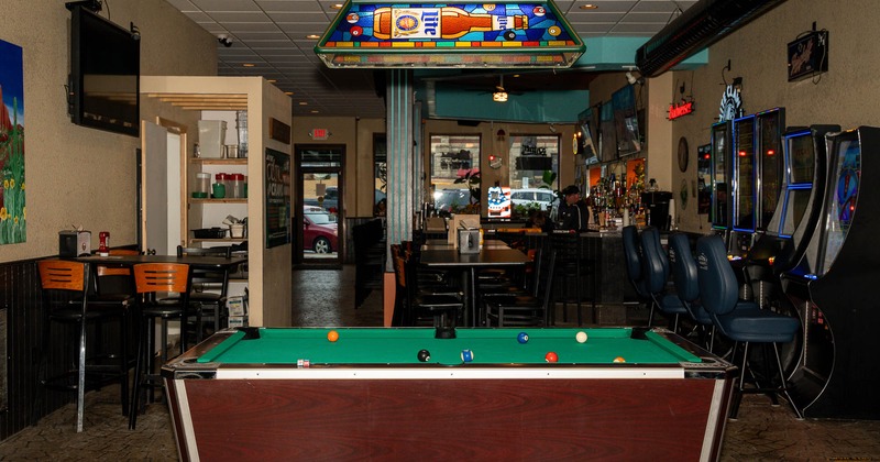 Interior, pool table area