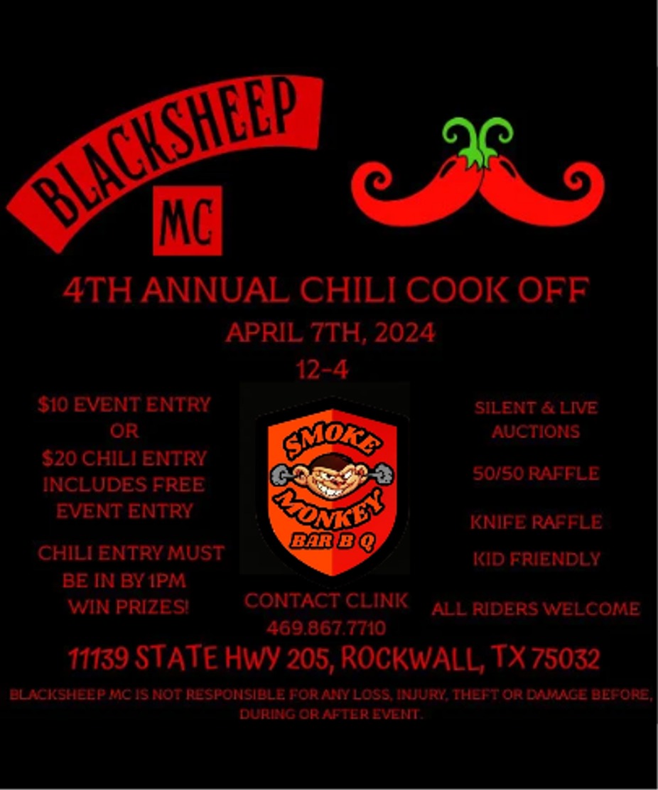 Blacksheep mc 4th Annual Chili Cook-off. event photo