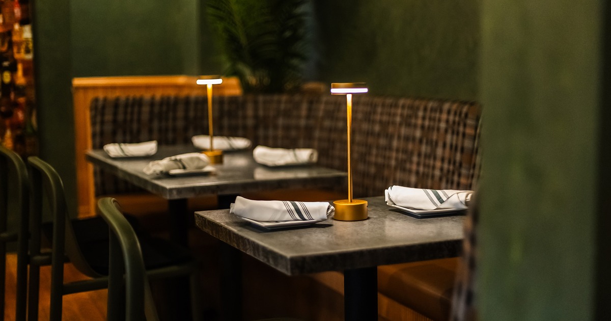 Fully set dining tables