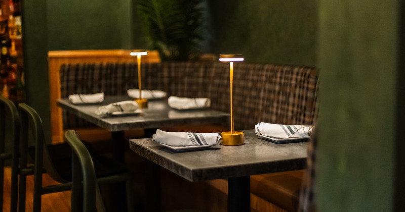 Fully set dining tables