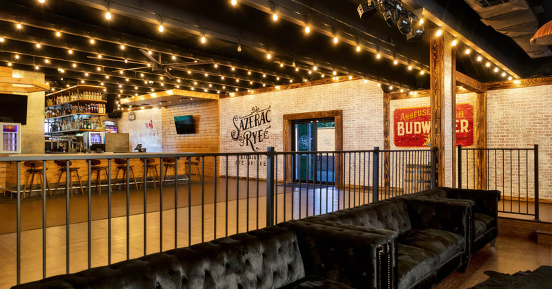 Interior, seating area and bar area