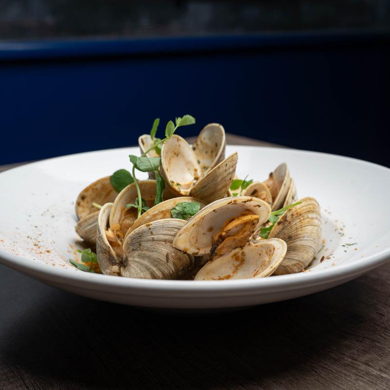 menu item 1 of 29, • *Local Clams on the Half Shell