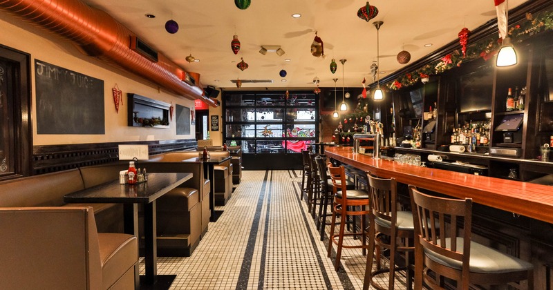 Interior, seating area, and bar