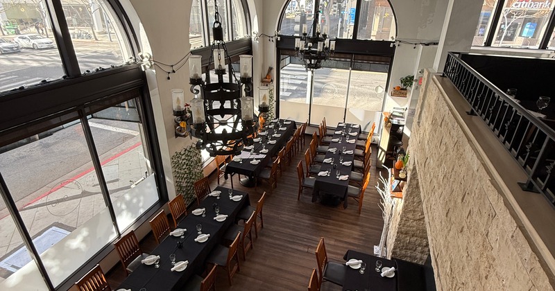main dining room with 4 tables of 12 each