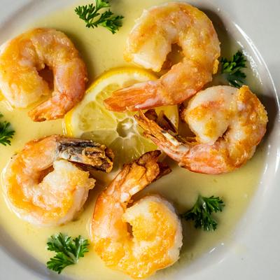 Shrimp sauteed in a lemon butter garlic sauce