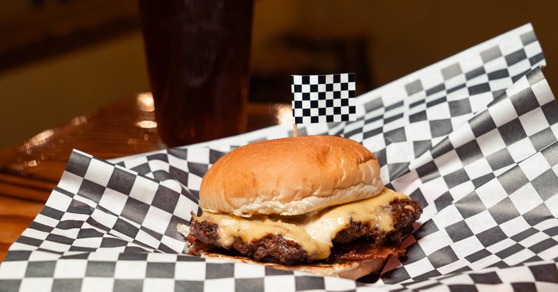 Bacon Burger and beer