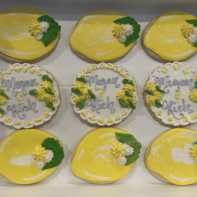 Bridal Shower Cookies Lemon shaped cookies