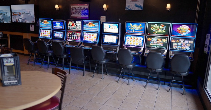 Room with gambling machines