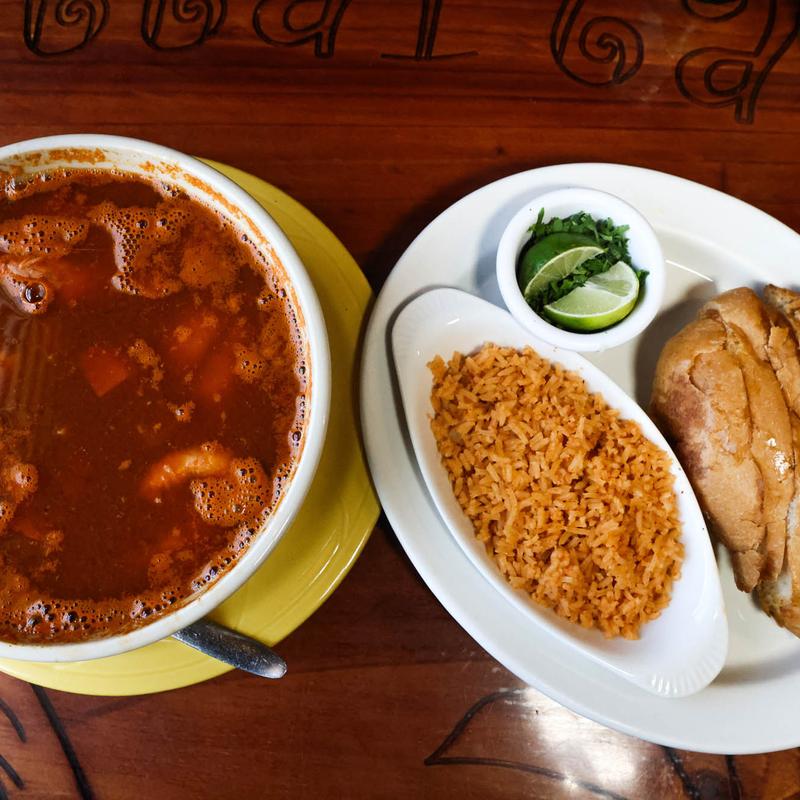 menu item 4 of 5, M9. Caldo de Mariscos (Seafood soup)