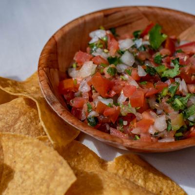 Pico de Gallo and chips.
