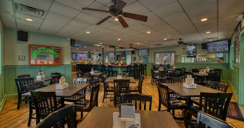Shannon's Pub interior space, seating area