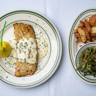 Panko Crusted Salmon.