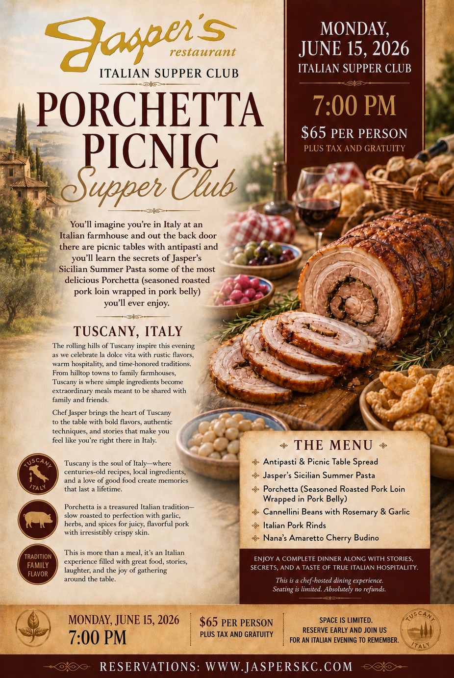 Porchetta Picnic Italian Supper Club event photo