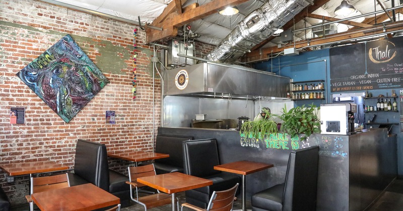 Interior, seating area and open kitchen