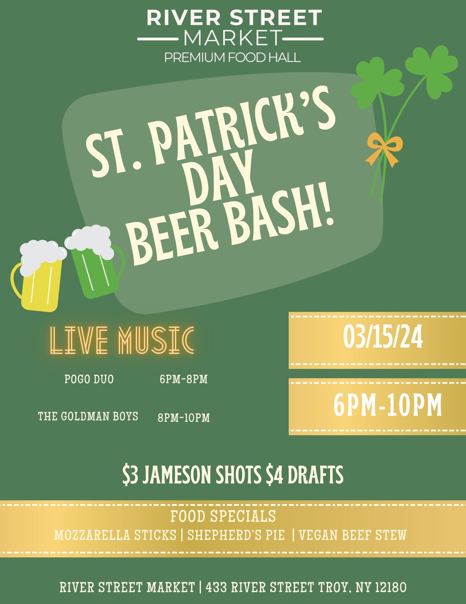 St. Patrick's Day Beer Bash & Food Hall Food Crawl event photo