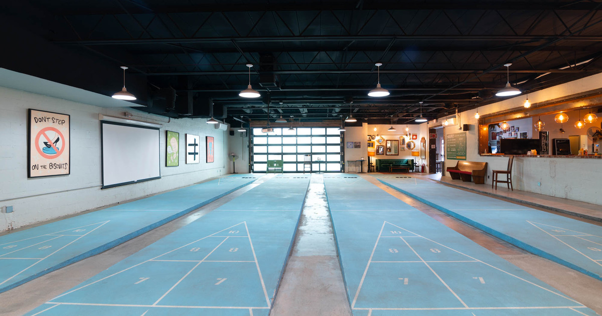 Interior, Shuffleboard court