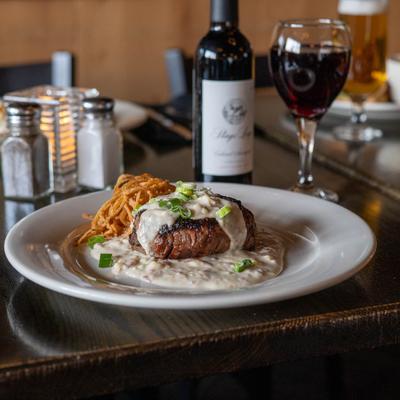 Black and Bleu Filet Mignon.