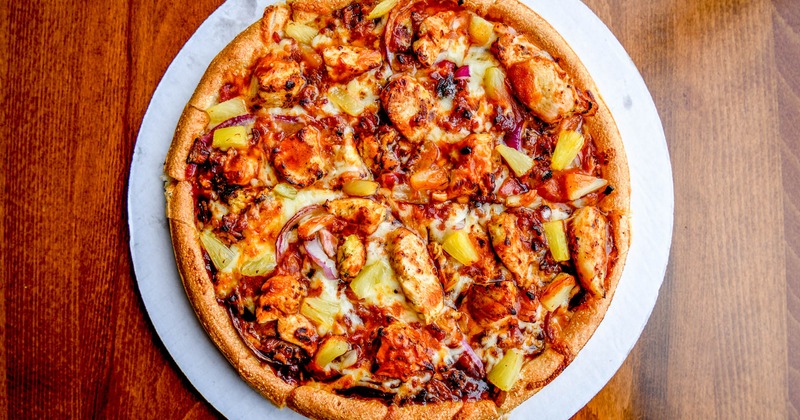 Greg’s Roadhouse Pizza, served