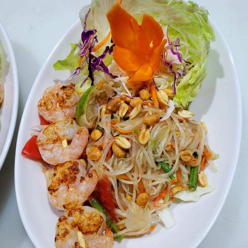 Papaya or Cucumber Salad (Som-Tum) photo