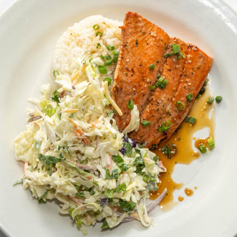 Seared Kalbi Salmon Plate photo