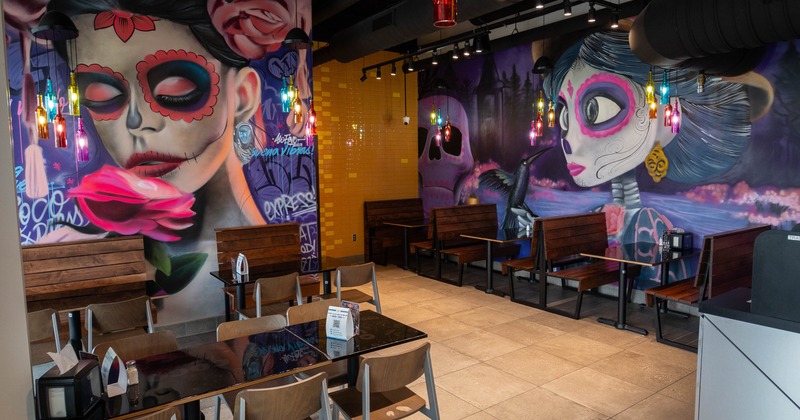 Dining tables ready for guests