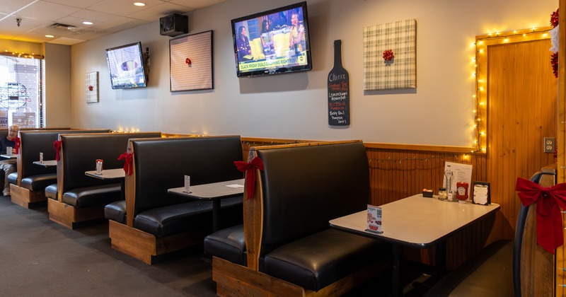 Diner area, booths
