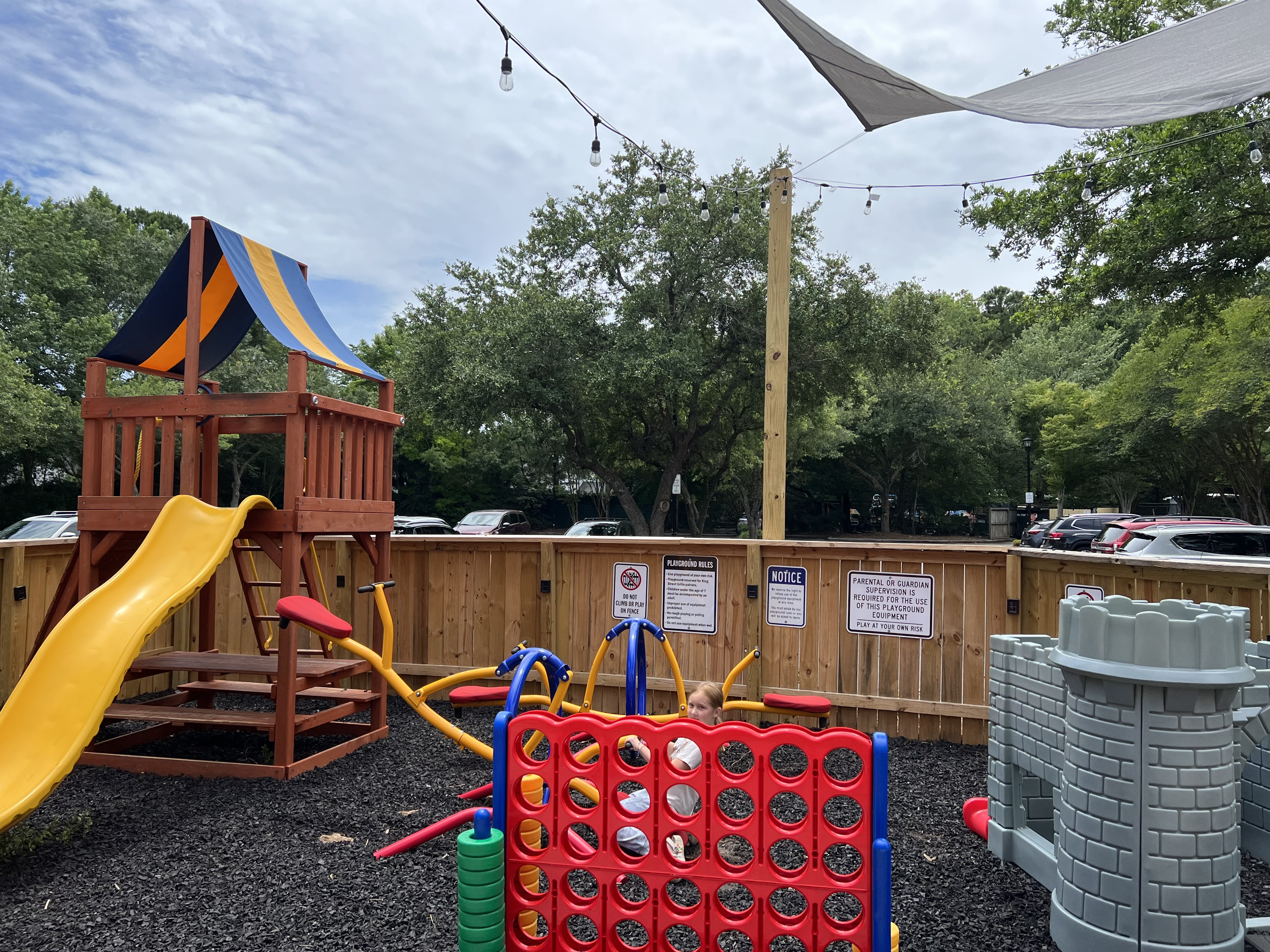Newly updated children playground patio