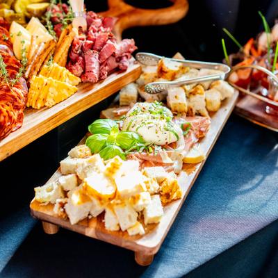 Prosciutto Di Parma Board, charcuterie board and shrimp cocktail appetizer board.