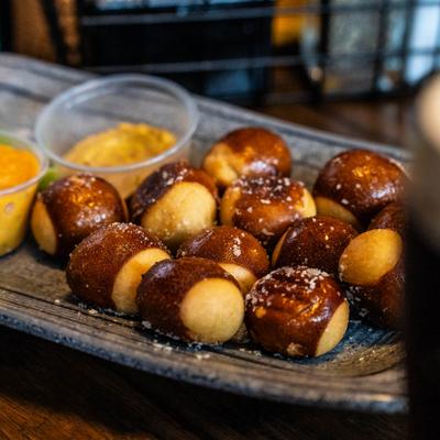 Pretzel Bites, closeup