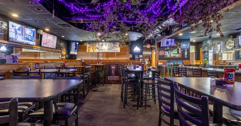 Interior, wide view of dining area