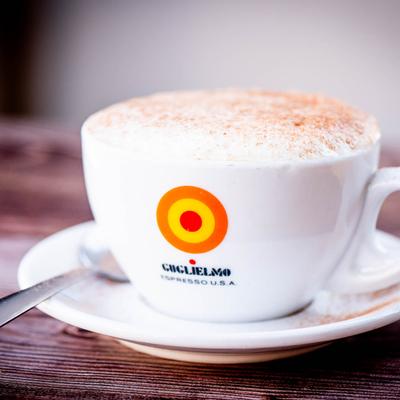 A cup of Cappuccino.