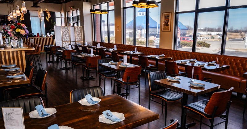 Interior, wide view, dining area