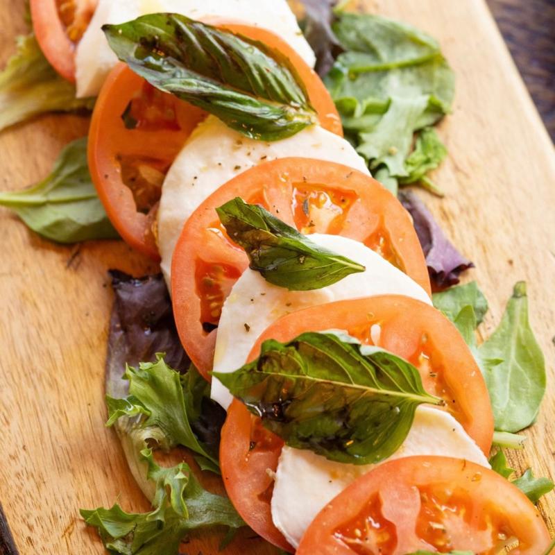 Sliced Tomatoes & Fresh Mozzarella photo