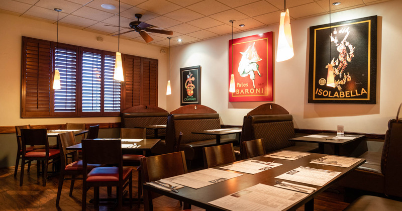 Tables set and ready for guests