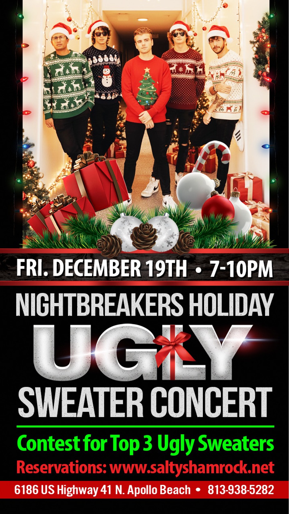Salty‘s Ugly Sweater  party with NightBreakers. event photo