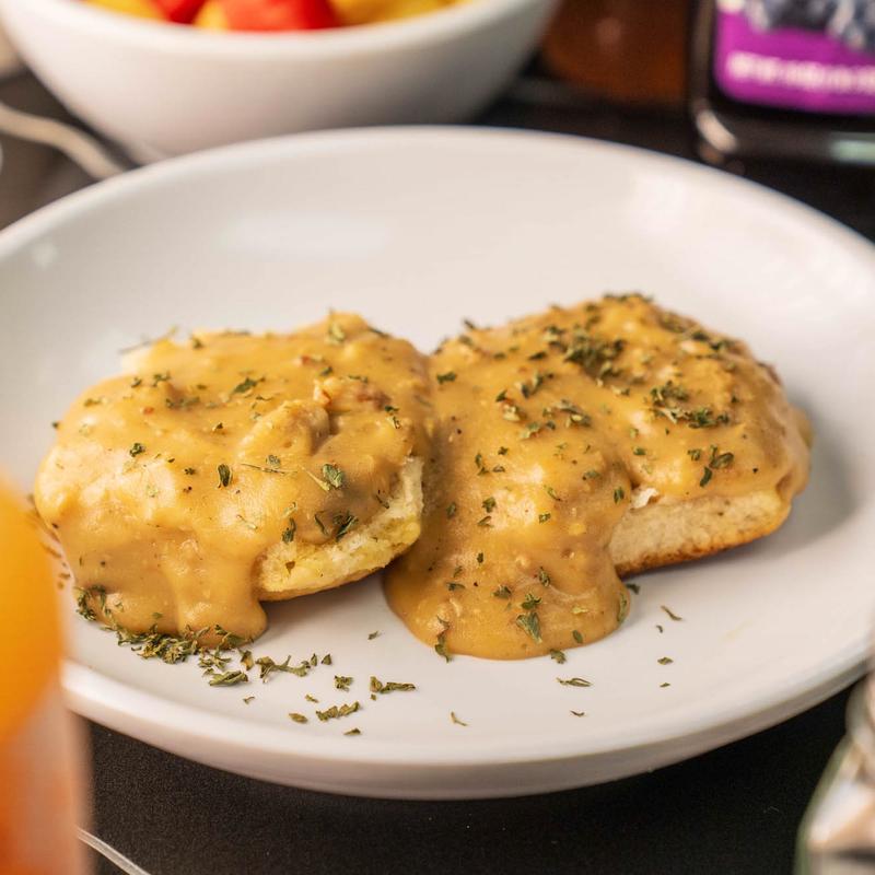 menu item 2 of 8, Chicken Sausage Gravy Biscuit