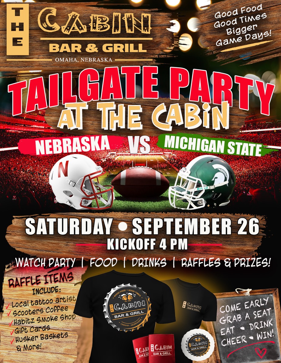 Husker Tailgate at The Cabin! event photo