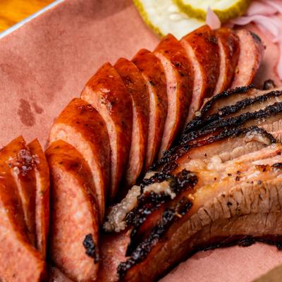 Brisket and sausage combo.