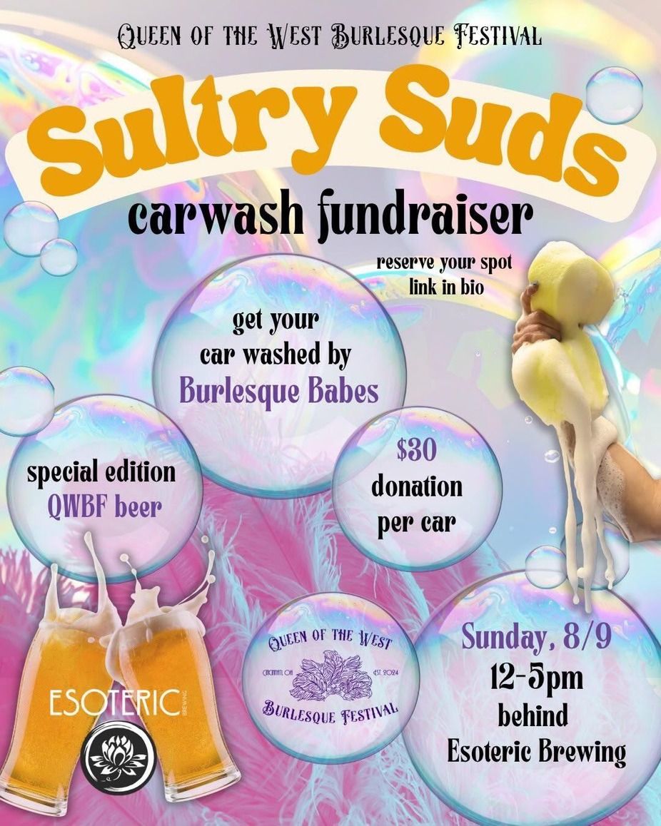 Sultry Suds - Queen of the West Burlesque Festival Car Wash Fundraiser event photo