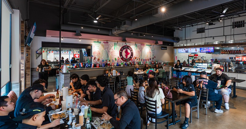 Interior, bar and seating area
