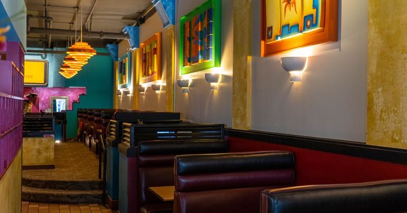 Interior, restaurant booths
