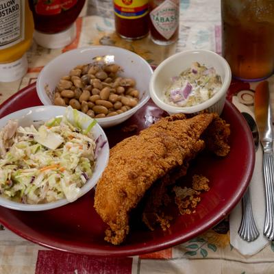 A served Fried Catfish.