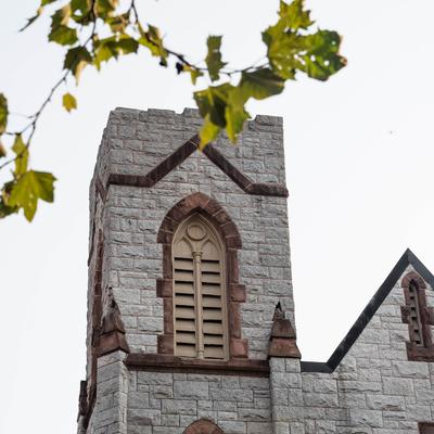 The top of the restaurant's building.