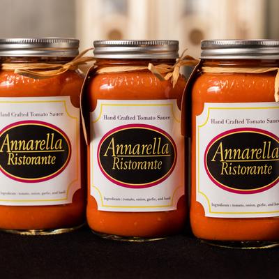 Tomato sauce in jars
