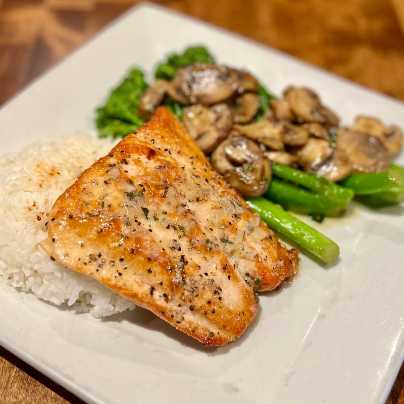 Seared Salmon & Rice photo