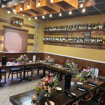 Wine cellar can accommodate up to 40 guests..