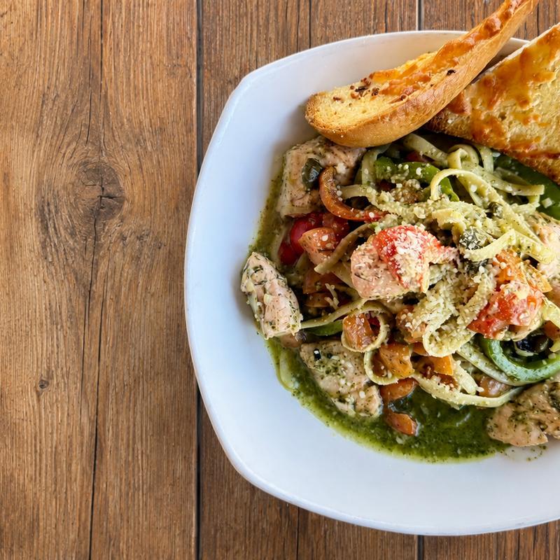 Salmon Pesto Fettuccine photo