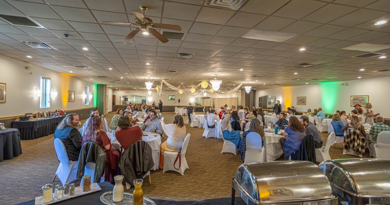 Guests sitting at the tables