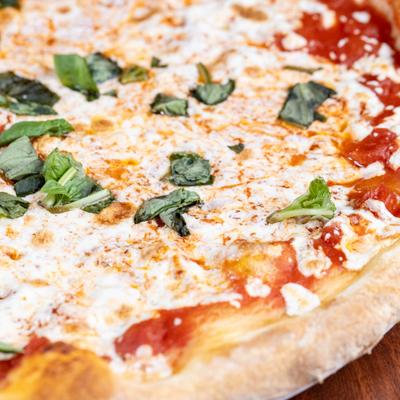 Margherita Pizza, closeup.